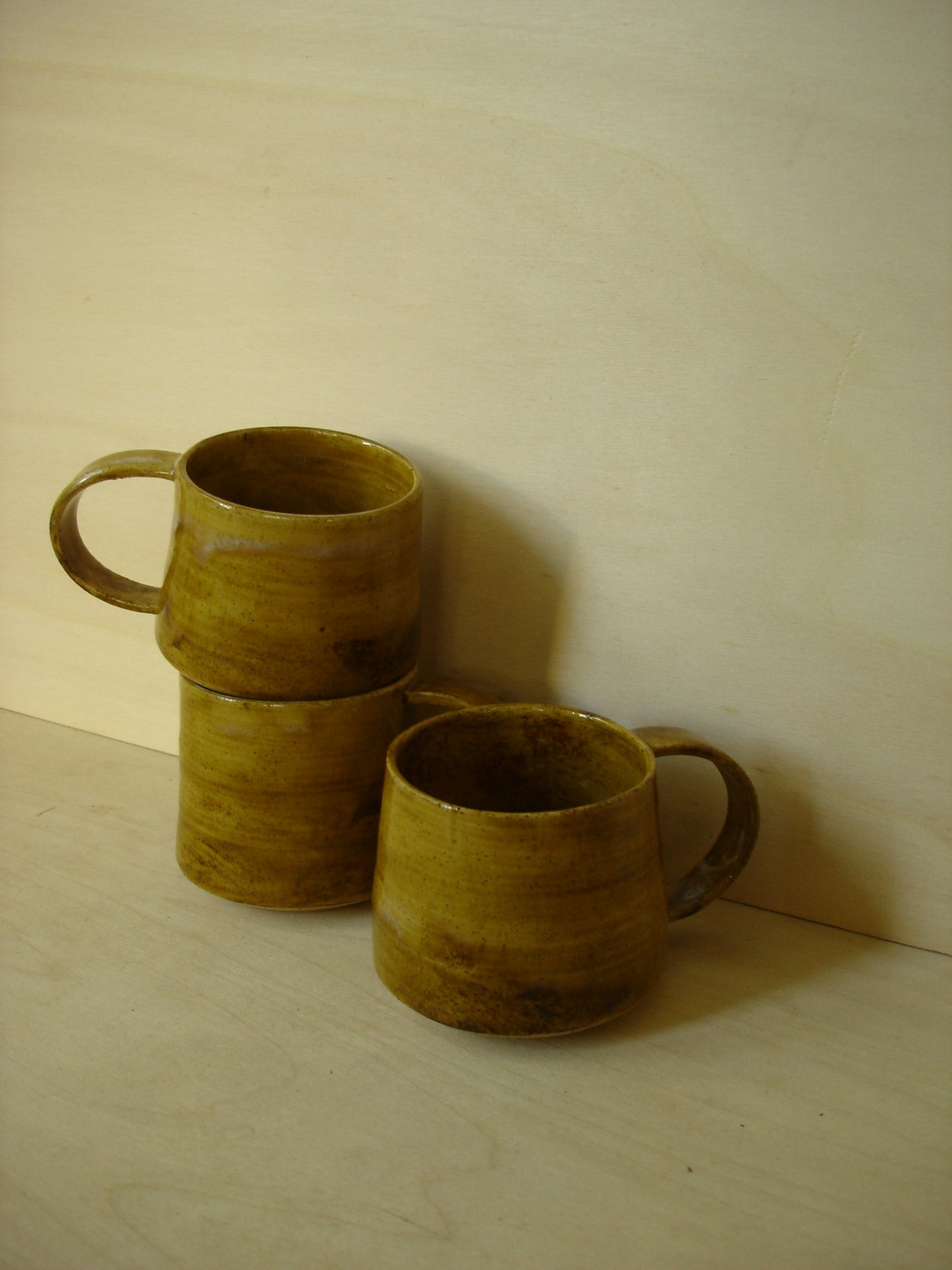 Birch Tenmoku Handled Mugs