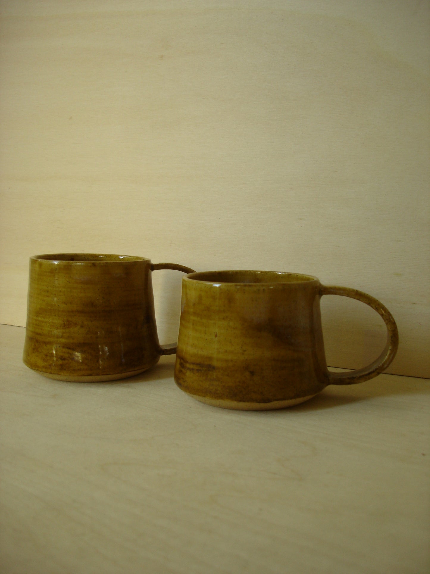 Birch Tenmoku Handled Mugs