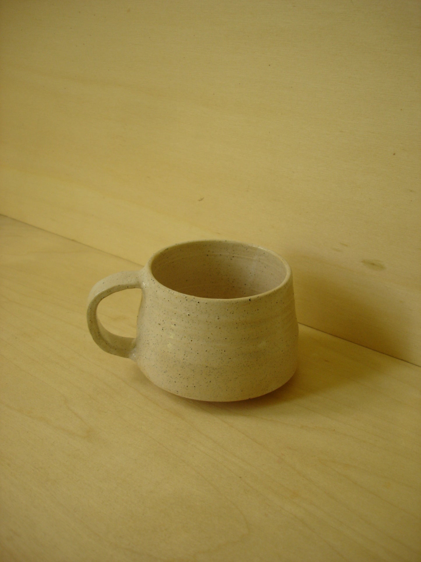 White Speckled Short Mug