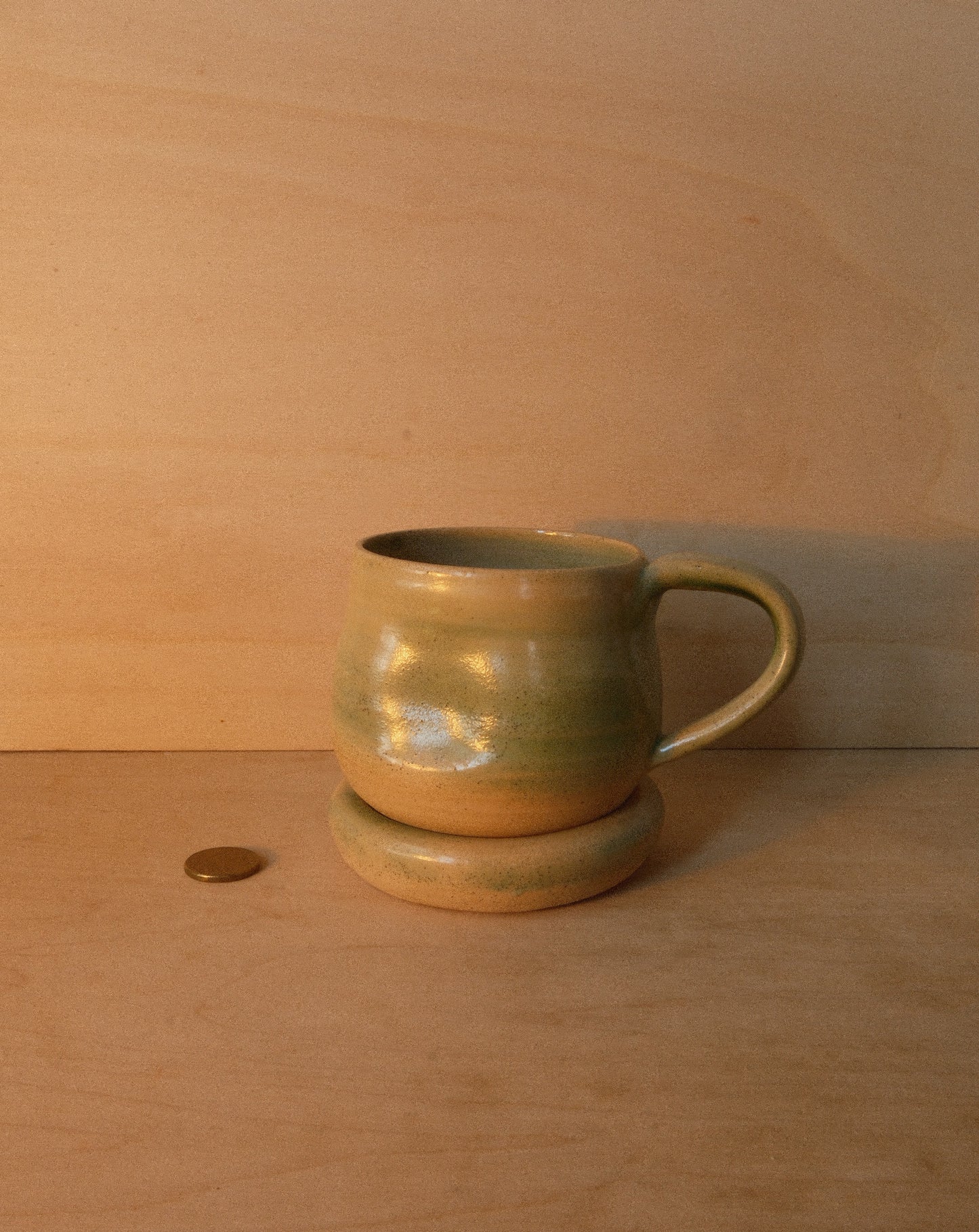 CELADON MUG SAUCER SET