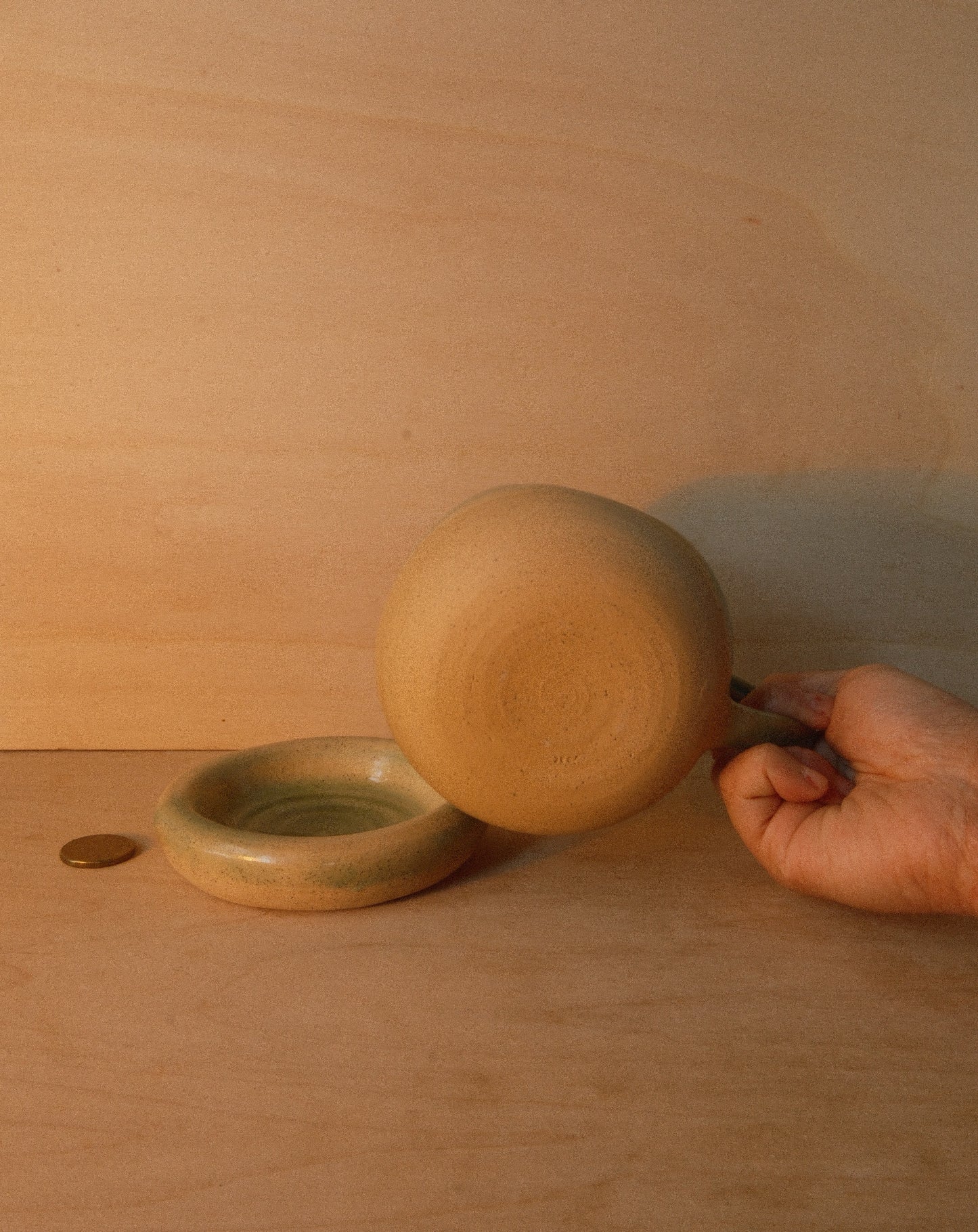 CELADON MUG SAUCER SET