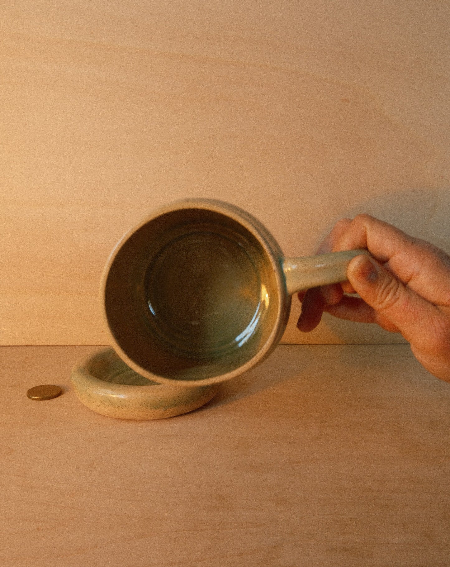CELADON MUG SAUCER SET