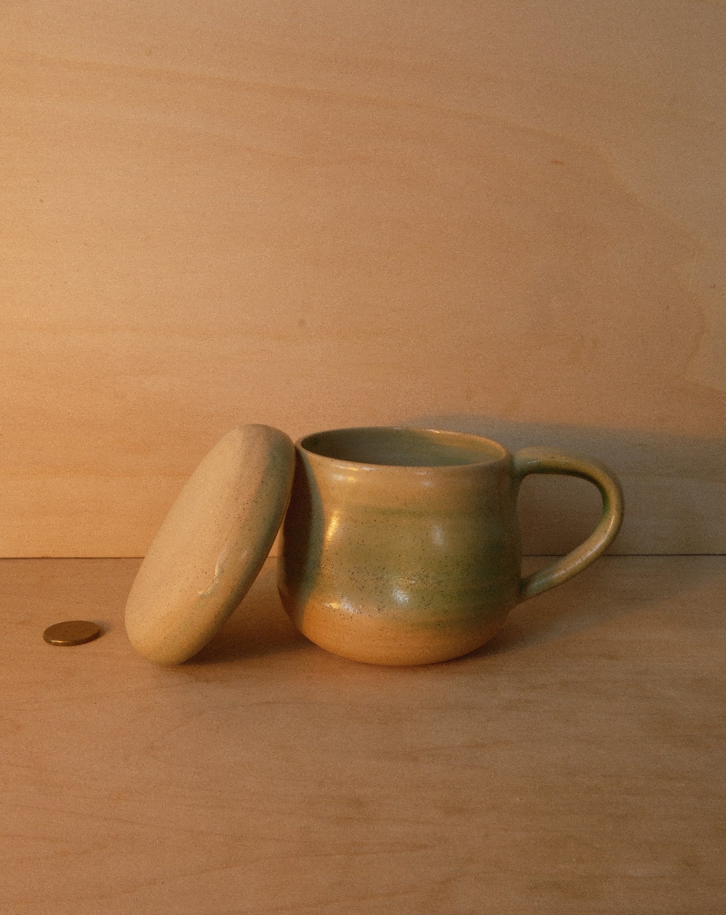 CELADON MUG SAUCER SET