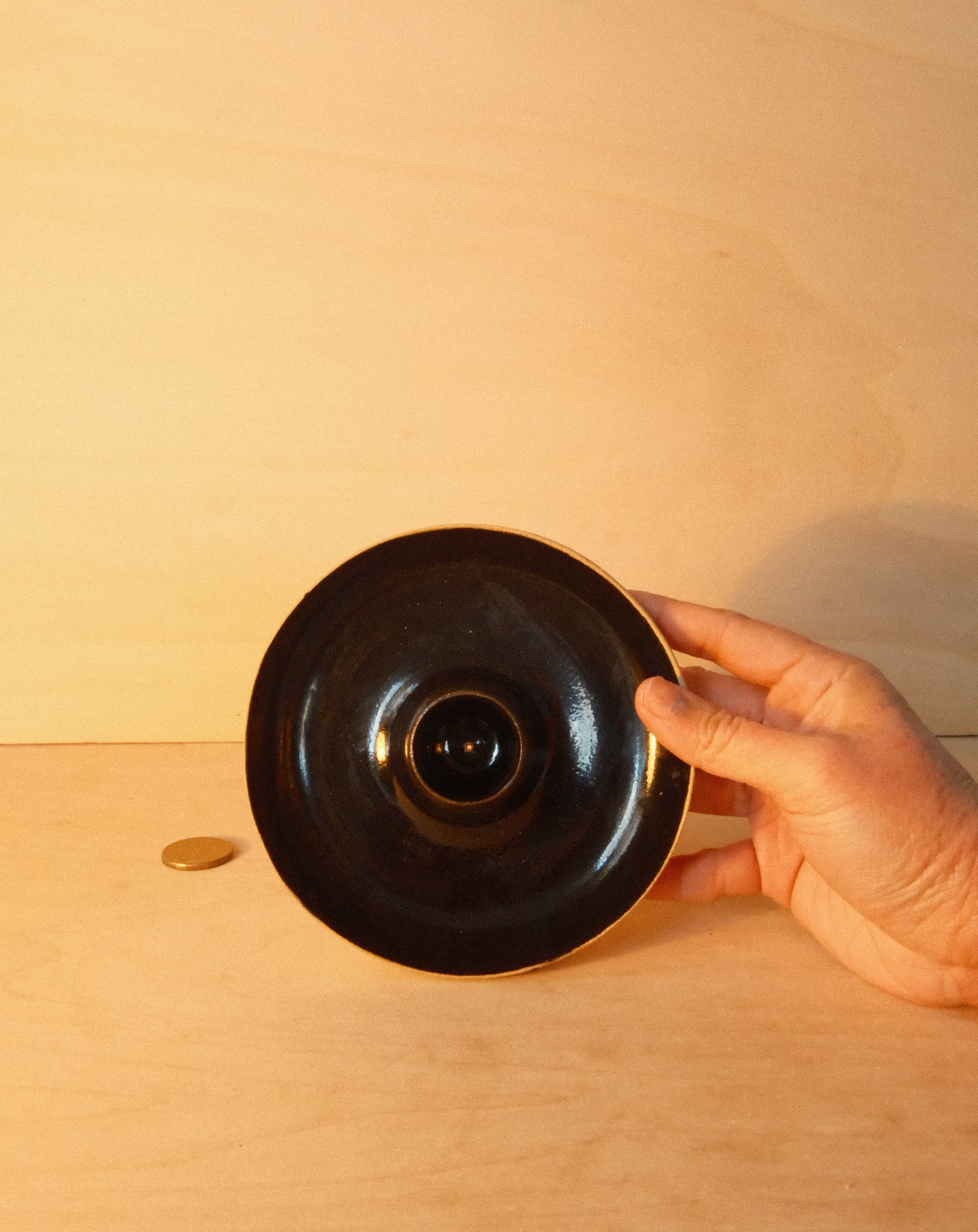 BLACK INCENSE DISH 002