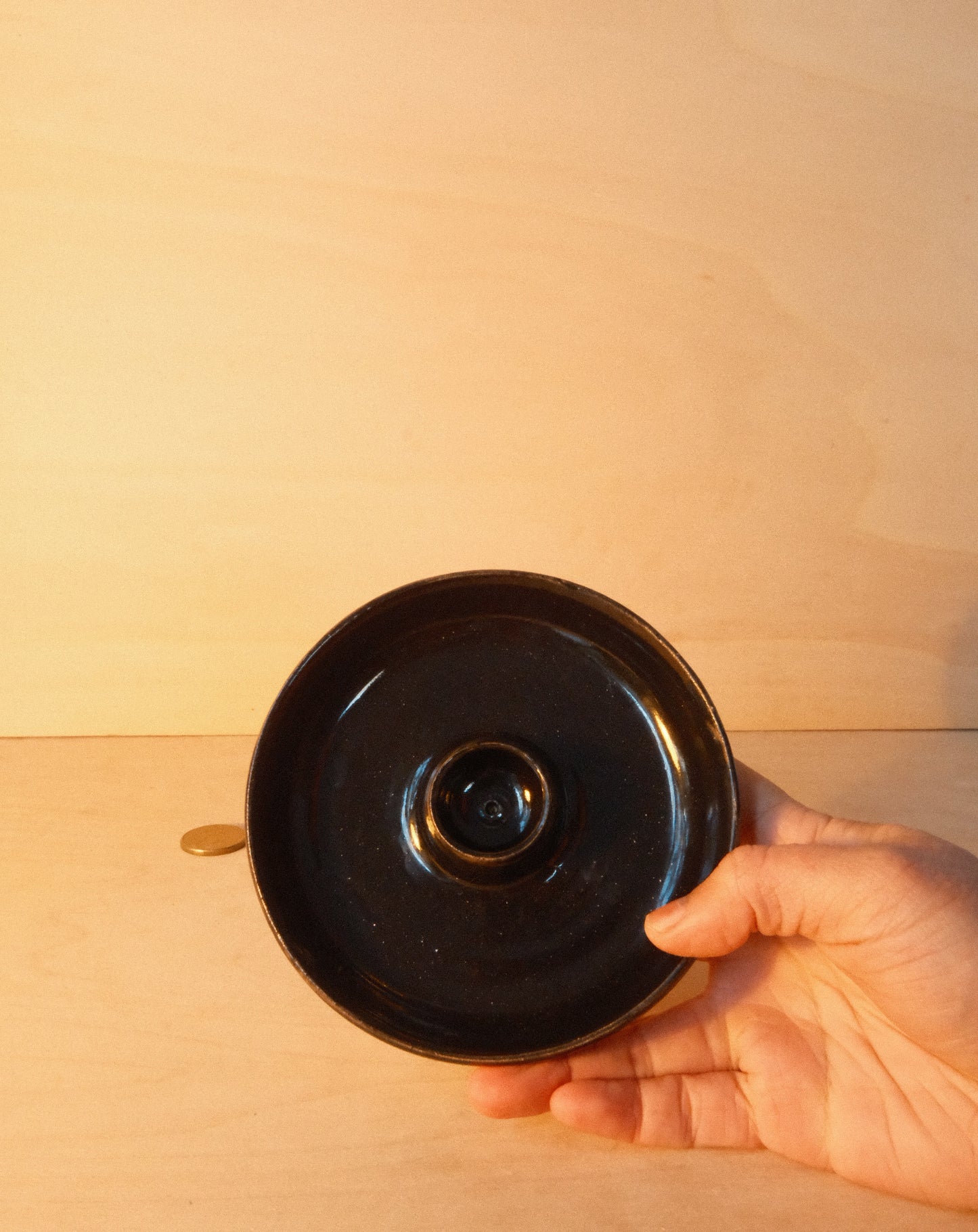 BLACK INCENSE DISH 003