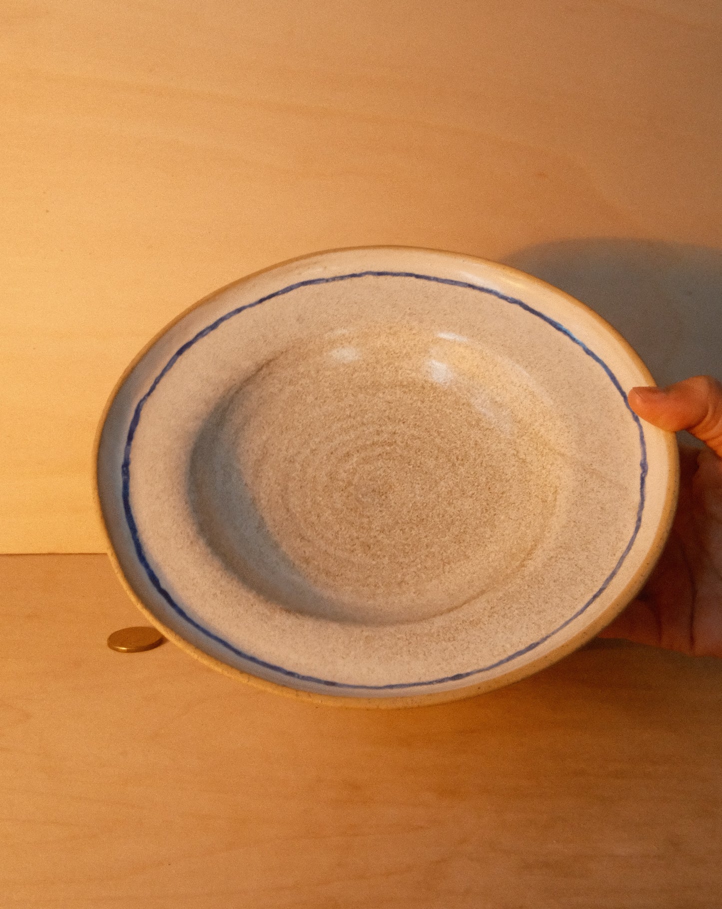 WHITE BLUE LINE PLATE