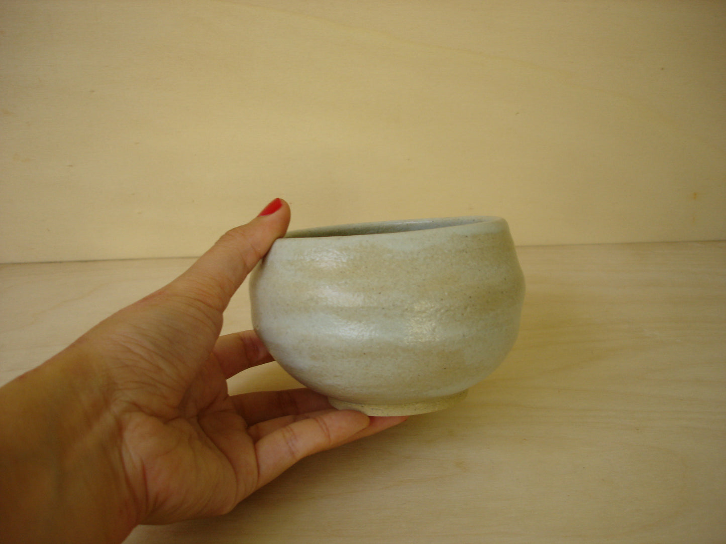 LIGHT BLUE WOBBLY BOWL