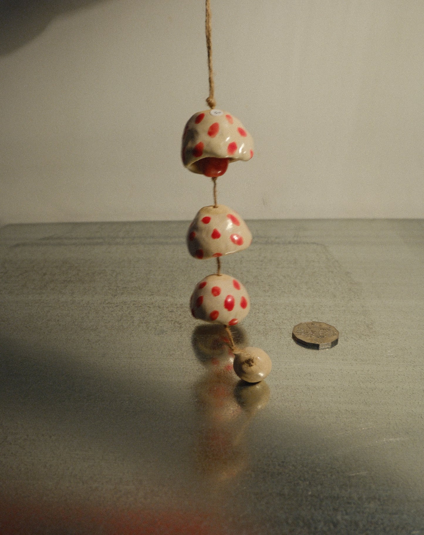 WHITE SHROOM WIND CHIME 001