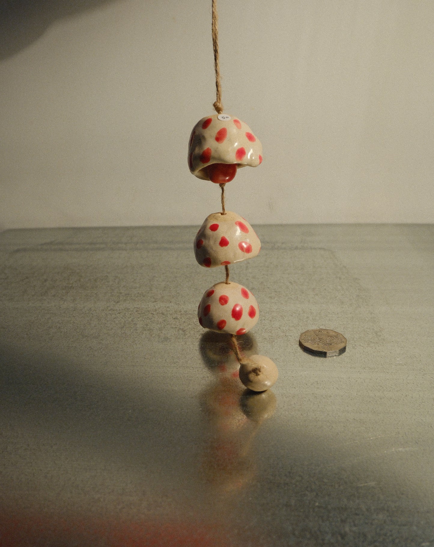 WHITE SHROOM WIND CHIME 001