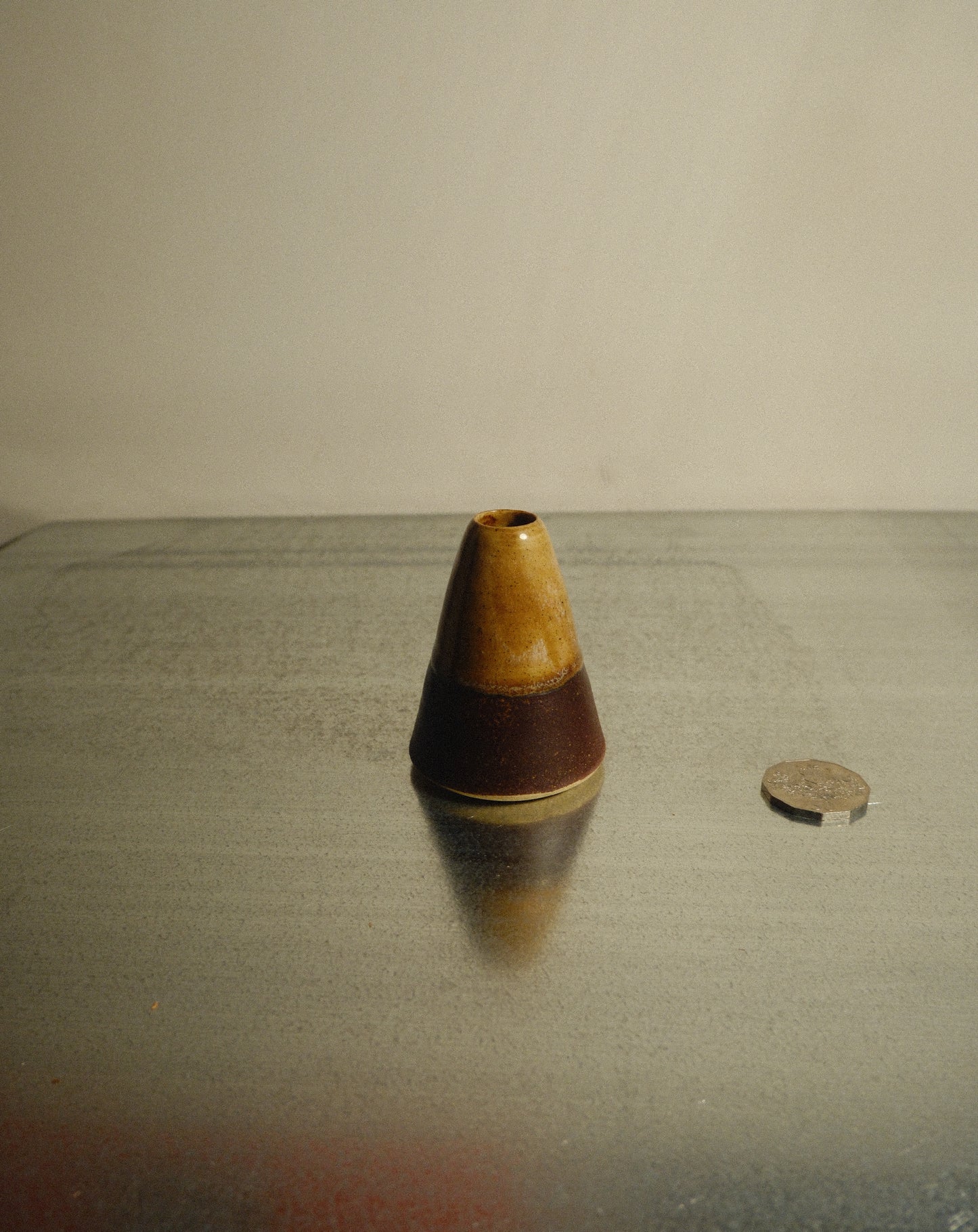 BIRCH TENMOKU VOLCANO VASE