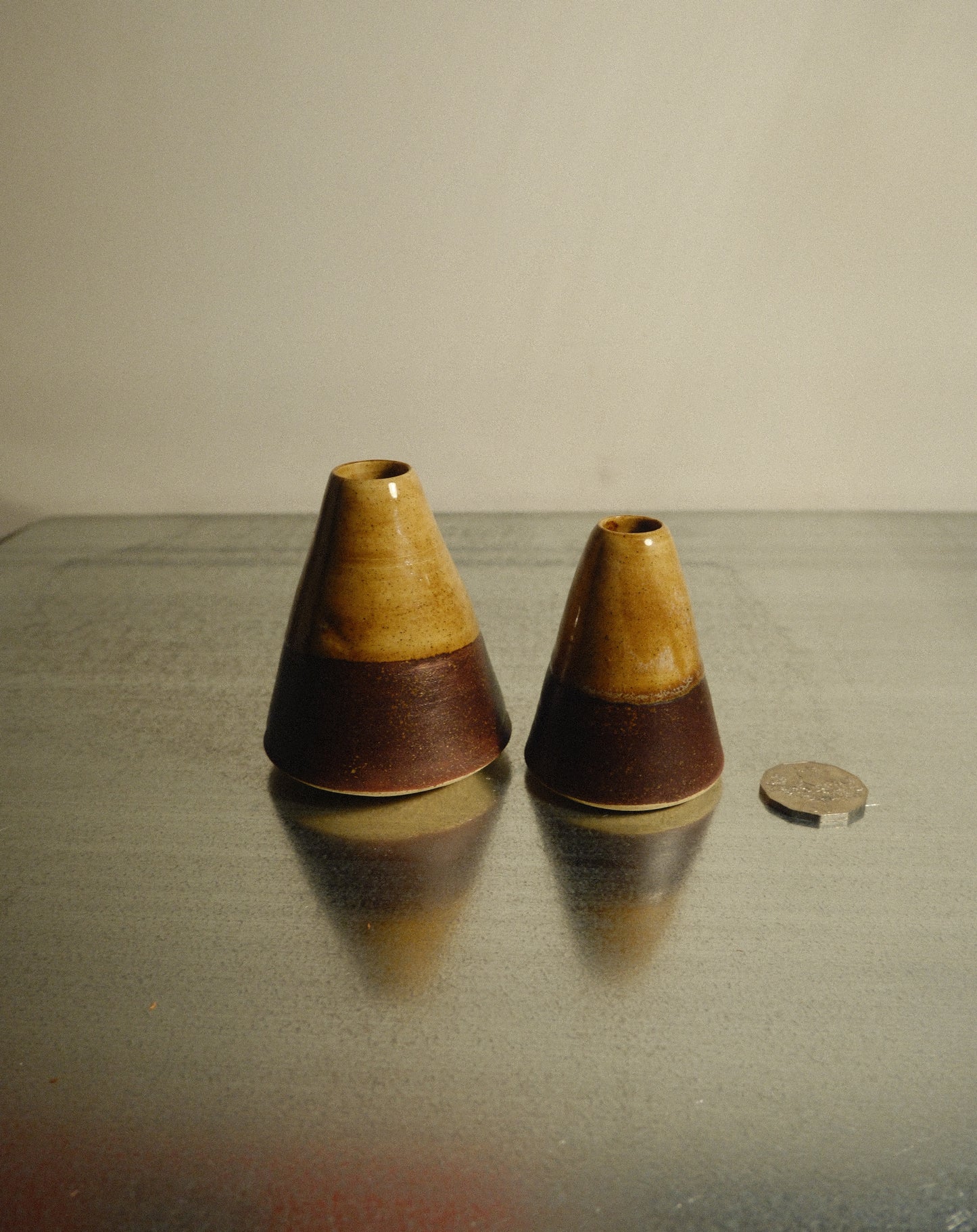 BIRCH TENMOKU VOLCANO VASE