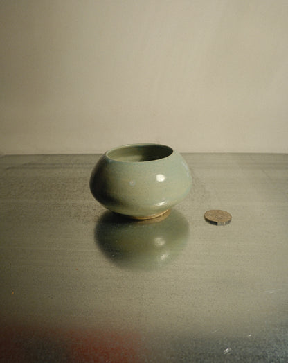 CELADON BLOOM ROUNDED BOWL