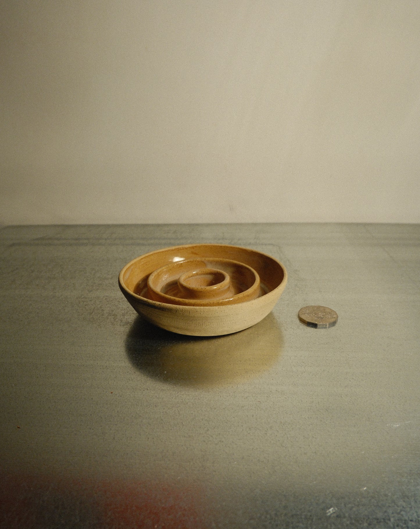 HONEY SLOW FEEDER DOG BOWL