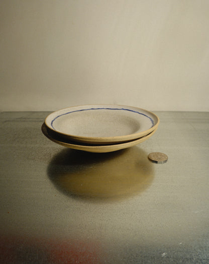 WHITE BLUE LINE PLATE