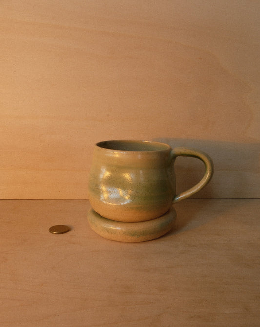 CELADON MUG SAUCER SET