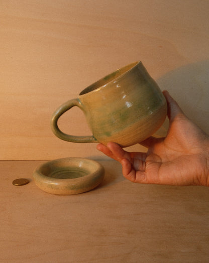CELADON MUG SAUCER SET