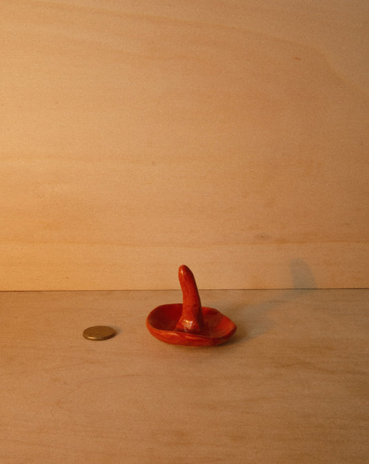 RED SHROOM RING DISH 001