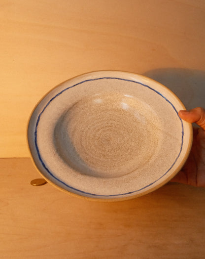 WHITE BLUE LINE PLATE