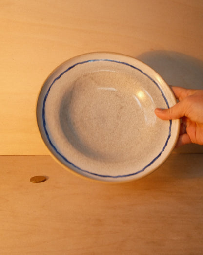 WHITE BLUE LINE PLATE