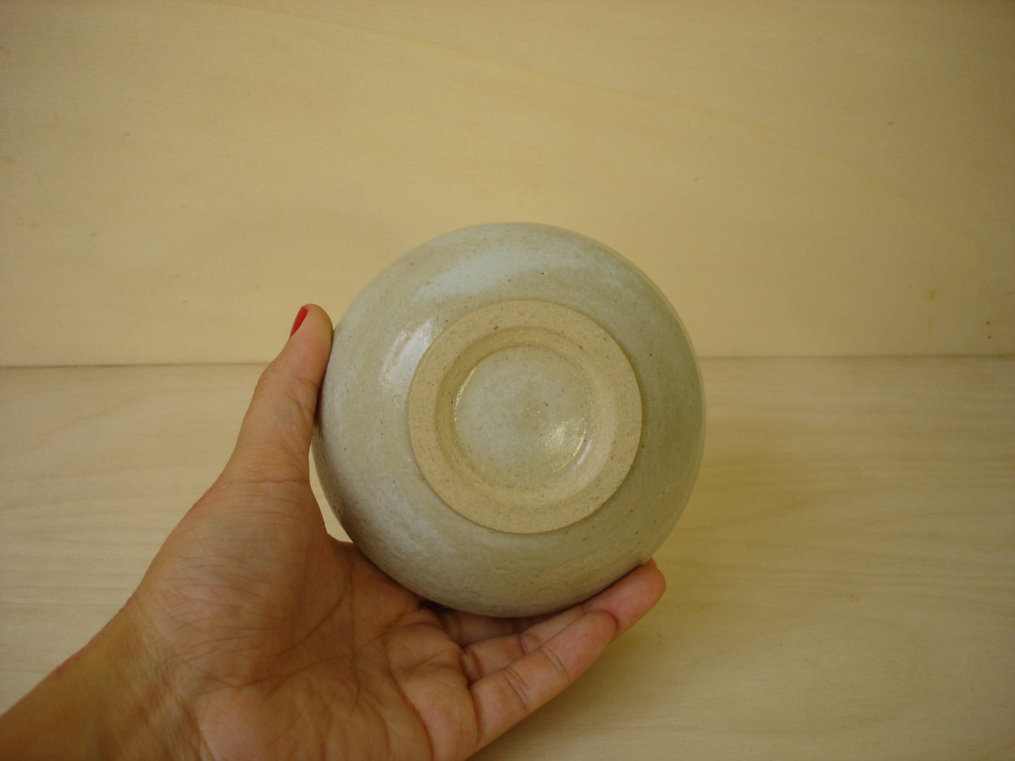 LIGHT BLUE WOBBLY BOWL